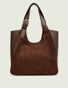 Furla Geantă shopper Dora L | zamsz cu adaos de piele