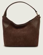 Furla Hobo Lara | piele întoarsă cu adaos de piele
