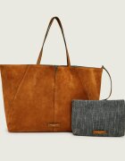 GIANNI CHIARINI De blugi geantă shopper + borsetă MAYA | piele întoarsă