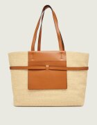 GIANNI CHIARINI Geantă shopper BELTY cu adaos de piele