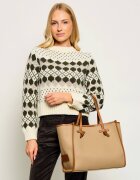 GIANNI CHIARINI Geantă shopper + borsetă cu adaos de piele