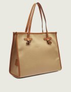 GIANNI CHIARINI Geantă shopper + borsetă cu adaos de piele