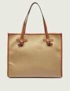 GIANNI CHIARINI Geantă shopper + borsetă cu adaos de piele