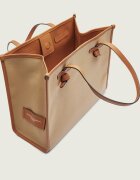 GIANNI CHIARINI Geantă shopper + borsetă cu adaos de piele