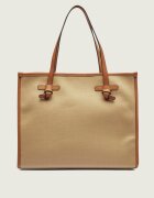 GIANNI CHIARINI Geantă shopper + borsetă cu adaos de piele