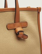 GIANNI CHIARINI Geantă shopper + borsetă cu adaos de piele
