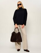 GIANNI CHIARINI Geantă shopper + borsetă Era | piele întoarsă