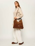 GIANNI CHIARINI Geantă shopper + borsetă Era | piele întoarsă