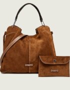 GIANNI CHIARINI Geantă shopper + borsetă Era | piele întoarsă
