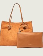GIANNI CHIARINI Geantă shopper + borsetă MARCELLA | piele întoarsă