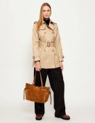 GIANNI CHIARINI Geantă shopper + borsetă VIOLETTE | piele întoarsă