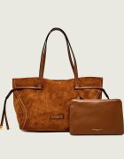 GIANNI CHIARINI Geantă shopper + borsetă VIOLETTE | piele întoarsă