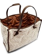 GIANNI CHIARINI Geantă shopper cu două fețe + borsetă Marcella cu adaos de piele