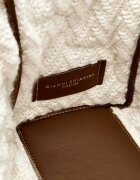 GIANNI CHIARINI Geantă shopper cu două fețe + borsetă Marcella cu adaos de piele