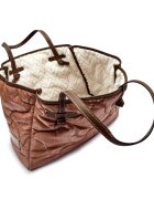 GIANNI CHIARINI Geantă shopper cu două fețe + borsetă Marcella cu adaos de piele