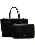 GIANNI CHIARINI Geantă shopper cu două fețe + borsetă Marcella cu adaos de piele | lână