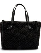 GIANNI CHIARINI Geantă shopper cu două fețe + borsetă Marcella cu adaos de piele | lână