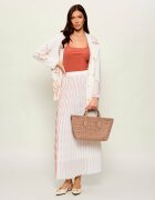 GIANNI CHIARINI Geantă shopper MASHUP cu adaos de piele