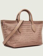 GIANNI CHIARINI Geantă shopper MASHUP cu adaos de piele