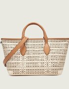 GIANNI CHIARINI Geantă shopper MASHUP cu adaos de piele