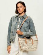 GIANNI CHIARINI Geantă shopper MASHUP cu adaos de piele
