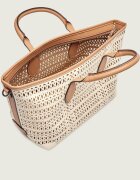 GIANNI CHIARINI Geantă shopper MASHUP cu adaos de piele