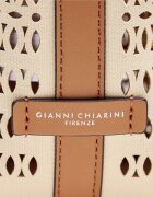 GIANNI CHIARINI Geantă shopper MASHUP cu adaos de piele