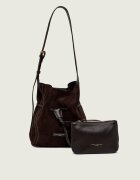 GIANNI CHIARINI Geantă tip sac + borsetă Sienna | piele întoarsă