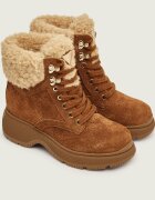 Guess Căptușite botine Vikki| shearling | piele întoarsă