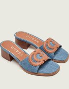 Guess De blugi șlapi cu toc gros CERINNA3 cu adaos de piele