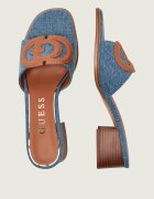 Guess De blugi șlapi cu toc gros CERINNA3 cu adaos de piele