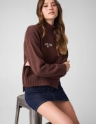 Guess Jeans Guler înalt | Loose fit cu adaos de lână
