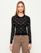 Guess Pulover RHINESTONES | Slim Fit cu adaos de lână