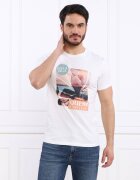 Guess Tricou SUNSET FLOWER | Slim Fit