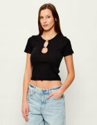 HUGO Blue Tricou Diheart_B | Cropped Fit