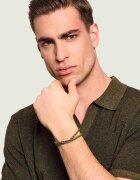 HUGO De piele brățară E-DOUBLEBRAID4-BRA
