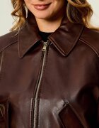 HUGO Geacă de piele Laceila | Cropped Fit