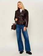 HUGO Geacă de piele Laurila | Oversize fit