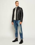 HUGO Geacă de piele Lokis-3 | Slim Fit
