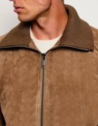 HUGO Geacă Laines | piele întoarsă | regular fit