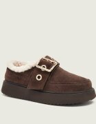 Inuikii Bocanci Micro Buckle | piele întoarsă | shearling