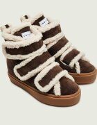 Inuikii Căptușite botine cu platformă Velcro Wedge | piele întoarsă | shearling cu adaos de lână