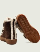 Inuikii Căptușite botine cu platformă Velcro Wedge | piele întoarsă | shearling cu adaos de lână