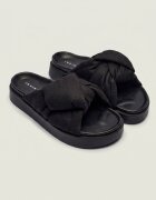 Inuikii De in șlapi Oversized Linen Knot | piele întoarsă