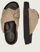 Inuikii De in șlapi Oversized Linen Knot | piele întoarsă