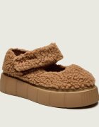 Inuikii De lână balerini Matilda M.J. Curly Mary Jane | shearling cu adaos de piele