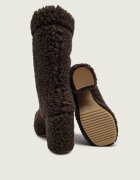 Inuikii De lână cizme cu toc CURLY HIGH cu adaos de piele | shearling