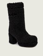 Inuikii De lână cizme cu toc Curly High cu adaos de piele | shearling