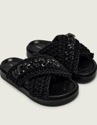 Inuikii Șlapi WOVEN STONES cu adaos de piele