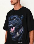 Just Cavalli Tricou Rhinestone Panther | Loose fit